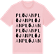 Pink Cotton t-shirt med Plöjan ordlek t-shirt