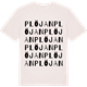 Vintage White t-shirt med Plöjan ordlek t-shirt
