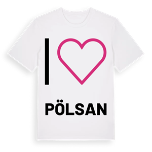 Jag älskar Pölsan t-shirt stort tryck – ekologisk bomull t-shirt från Pinshirt