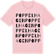 Pink Cotton t-shirt med Poppelhagen ordlek t-shirt