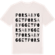 Vintage White t-shirt med Porsabygget ordlek t-shirt