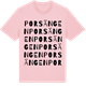Pink Cotton t-shirt med Porsängen ordlek t-shirt