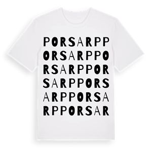 Porsarp ordlek t-shirt – ekologisk bomull t-shirt från Pinshirt