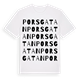 White t-shirt med Porsgatan ordlek t-shirt