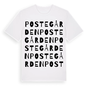 Postegården ordlek t-shirt – ekologisk bomull t-shirt från Pinshirt