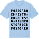 Blue Soul t-shirt med Postgården ordlek t-shirt