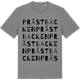 Mid Heather Gray t-shirt med Prästbacken ordlek t-shirt