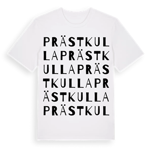 Prästkulla ordlek t-shirt – ekologisk bomull t-shirt från Pinshirt