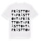 White t-shirt med Prästtomta ordlek t-shirt