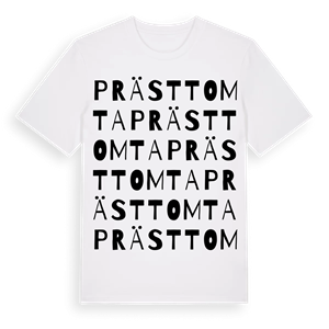 Prästtomta ordlek t-shirt – ekologisk bomull t-shirt från Pinshirt