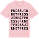 Pink Cotton t-shirt med Pressjärnet ordlek t-shirt