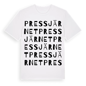 Pressjärnet ordlek t-shirt – ekologisk bomull t-shirt från Pinshirt