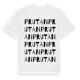 White t-shirt med Prutan ordlek t-shirt