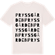 Vintage White t-shirt med Pryssgården ordlek t-shirt