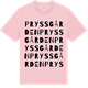 Pink Cotton t-shirt med Pryssgården ordlek t-shirt