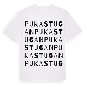 Pukastugan ordlek t-shirt – ekologisk bomull t-shirt från Pinshirt