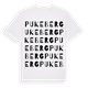 White t-shirt med Pukeberg ordlek t-shirt
