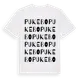 White t-shirt med Pukebo ordlek t-shirt