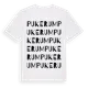 White t-shirt med Pukerum ordlek t-shirt