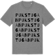 Mid Heather Gray t-shirt med Pukstugan ordlek t-shirt