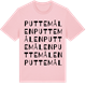 Pink Cotton t-shirt med Puttemålen ordlek t-shirt