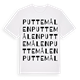 White t-shirt med Puttemålen ordlek t-shirt
