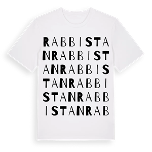 Rabbistan ordlek t-shirt – ekologisk bomull t-shirt från Pinshirt
