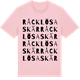 Pink Cotton t-shirt med Råcklösaskär ordlek t-shirt