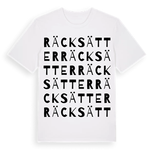 Räcksätter ordlek t-shirt – ekologisk bomull t-shirt från Pinshirt