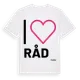 White t-shirt med Jag älskar Råd t-shirt stort tryck