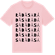 Pink Cotton t-shirt med Rådåsa ordlek t-shirt