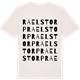 Vintage White t-shirt med Raelstorp ordlek t-shirt