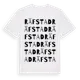 White t-shirt med Räfstad ordlek t-shirt