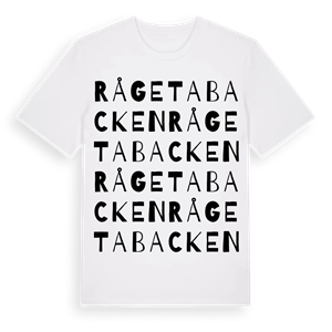 Rågetabacken ordlek t-shirt – ekologisk bomull t-shirt från Pinshirt