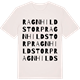 Vintage White t-shirt med Ragnhildstorp ordlek t-shirt