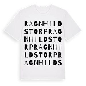 Ragnhildstorp ordlek t-shirt – ekologisk bomull t-shirt från Pinshirt