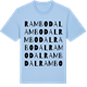 Blue Soul t-shirt med Rambodal ordlek t-shirt