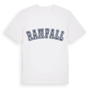 Ramfall college t-shirt – ekologisk bomull t-shirt från Pinshirt
