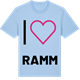 Blue Soul t-shirt med Jag älskar Ramm t-shirt stort tryck