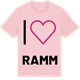 Pink Cotton t-shirt med Jag älskar Ramm t-shirt stort tryck