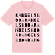 Pink Cotton t-shirt med Rangelsboda ordlek t-shirt