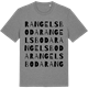 Mid Heather Gray t-shirt med Rangelsboda ordlek t-shirt