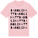 Pink Cotton t-shirt med Rangle hatt ordlek t-shirt