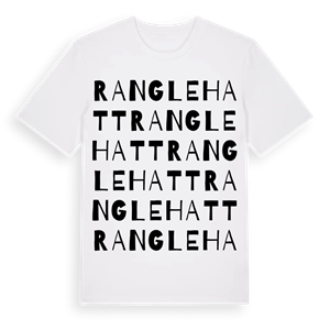 Rangle hatt ordlek t-shirt – ekologisk bomull t-shirt från Pinshirt