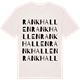Vintage White t-shirt med Rankhallen ordlek t-shirt
