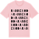 Pink Cotton t-shirt med Ranneboda ordlek t-shirt