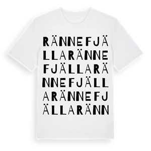 Rännefjälla ordlek t-shirt – ekologisk bomull t-shirt från Pinshirt