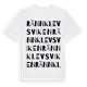 White t-shirt med Rännklevsviken ordlek t-shirt