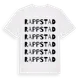 White t-shirt med Rappstad ordlek t-shirt