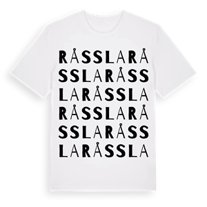 Råssla ordlek t-shirt – ekologisk bomull t-shirt från Pinshirt